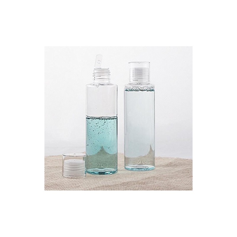 6PCS 100ml 3.4oz Empty Portable Refillable Plastic Bottle Vial Travel