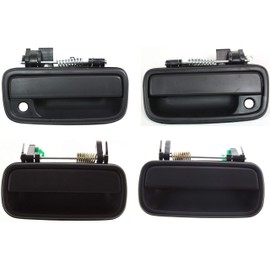 Evan Fischer Aftermarket Front and Rear Door Handle Compatible with 2001-2004 Toyota Tacoma Outside Set of 4 Textured Black Passenger and Driver Side