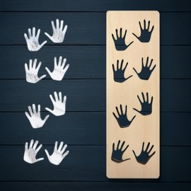 Standard Size Gnome Footprint/Handprints/Shoeprints Stencil for Elf Door Pranks, Dollhouse Décor (Footprint)