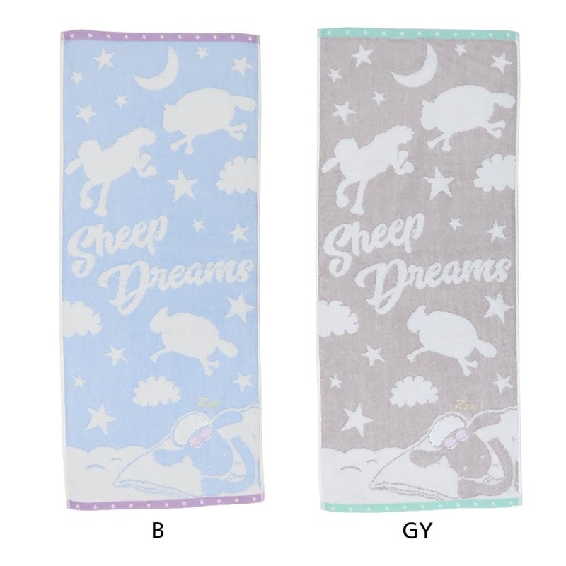 Shaun the Sheep [Face Towel] Long Towel Kumonoue BLUE [GY]