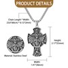 Aroncent Saint Michael Cross Necklace: Archangel Religious Protection Medal Pendant
