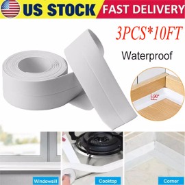 Unbranded 3PCS Caulk Tape Waterproof Self Adhesive for Bathroom Caulking Tape Shower Caulk - Only1PCS*Towel