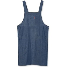 Edwin Apron with Two Stage Adjustable Back Button, Denim H-Shape, Both Side Pockets with Pen Insert, Blue LL, blue