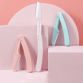 Foldable Eyebrow Razor Trimmer Mini Eyebrow Razor (White) 25ea