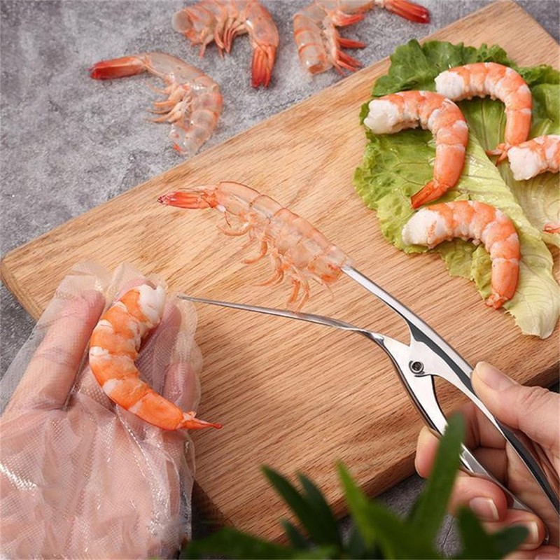 Stainless steel shrimp peeler creative kitchen cooking seafood quick sheller