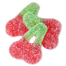 Only Kosher Candy Sour Twin Cherry Gummies A-Shaped Chewy Candy, Kosher Certified (2 Pounds)
