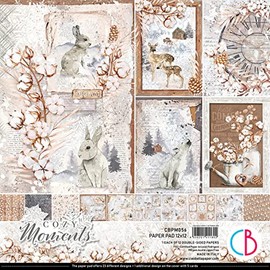 Ciao Bella Cozy Moments 12'' x 12'' Paper Pad -190gsm, black|brown|grey|beige|red