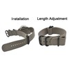 Shieranlee 24 mm NATO Strap with Black Heavy Buckle Nylon