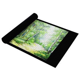 1Pcs Jigsaw Roll, Jigsaw Mat Roll, Puzzle Mats for Jigsaws 1500, Puzzle Saver Pad Jigsaw Puzzle Storage Mats for Adults And Kids (Black,Can Hold 1500 Piece Puzzle)