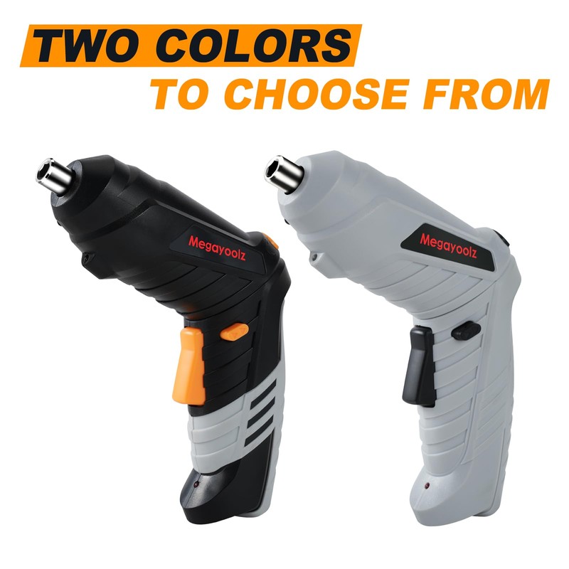 Megarooz Electric Cordless Screwdriver with Rechargeable Battery and Charger, Rotating