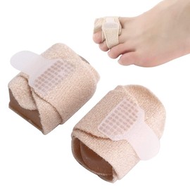 Toe Straight Hammertoe Wrap, 2 Pair, One Size Fits All, Relieve Toe Pain, Broken Toe Wraps Cushioned Bandages Hammer Toe Separator Splints