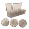 KONTONTY Plastic Cable Management Box Lid 7-Slot Cord Organizer Case