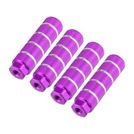 A ABSOPRO BMX MTB Bike Rear Foot Pegs Footrests Purple Fit 3/8 Inch Set of 4