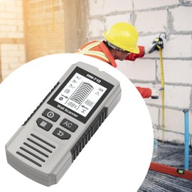 MagiDeal 5 in 1 Stud Finder Wall Scanner with Audio Alarm Versatile Auto Calibration Portable 15x6.7x3cm for Homeowner LCD Screen, Silvery