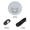 PATIKIL D-Ring Patch, 6 Pcs Stainless Steel D-Ring PVC Patch