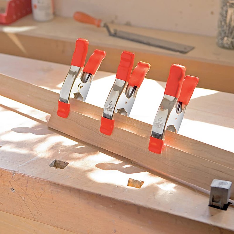 DEKTON DT60652 8 Pack Clamps 2", Silver/red, 20mm jaw Spread