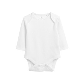 NEXT Organic Cotton Long Sleeve Rompers - Pack of 5, White, 0 months