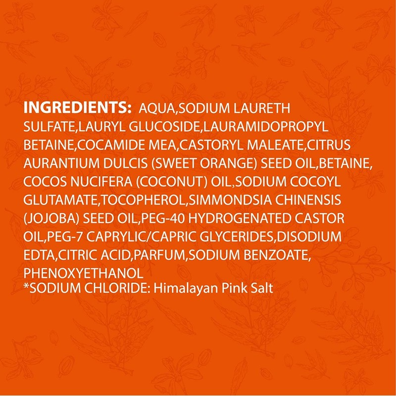 Natural Solution Hand Wash, enriched with moisturizing blood orange and
