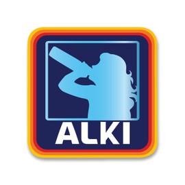 SC Products Alki Funny Coaster Funny Gifts for Women | 9x9cm MDF Alcohol Friend Coaster Rude Gifts For Women | Joke Presents for Work Colleagues Mum Sister Auntie Secret Santa Presents