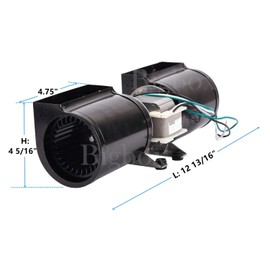 Replacement Fireplace Blower Kit for Heat-N-Glo, Hearth and Home, Quadra Fire, GTI, Heatilator, Majestic, Superior, Monessen, Vermont Castings Fireplace, GFK-160A GFK-160 FAB-1600 Fireplace Blower Kit