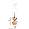 WEVENI Acrylic Yorkshire Terrier Dog Key Chains Women Girl Handbag