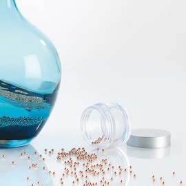 Rosenstein & Söhne Reinigungskugeln: 1.000 Edelstahl-Reinigungsperlen mit Kupfer-Mantel für Flaschen & Co. (Reinigungskugeln für Flaschen, Flaschen reinigen Kugeln)