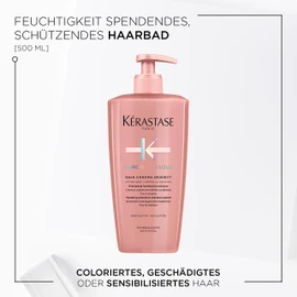 Kérastase Nourishing Shampoo for Damaged and Coloured Hair, For More Shine and Suppleness, Bain Chroma Respect, Chroma Absolute 500 ml