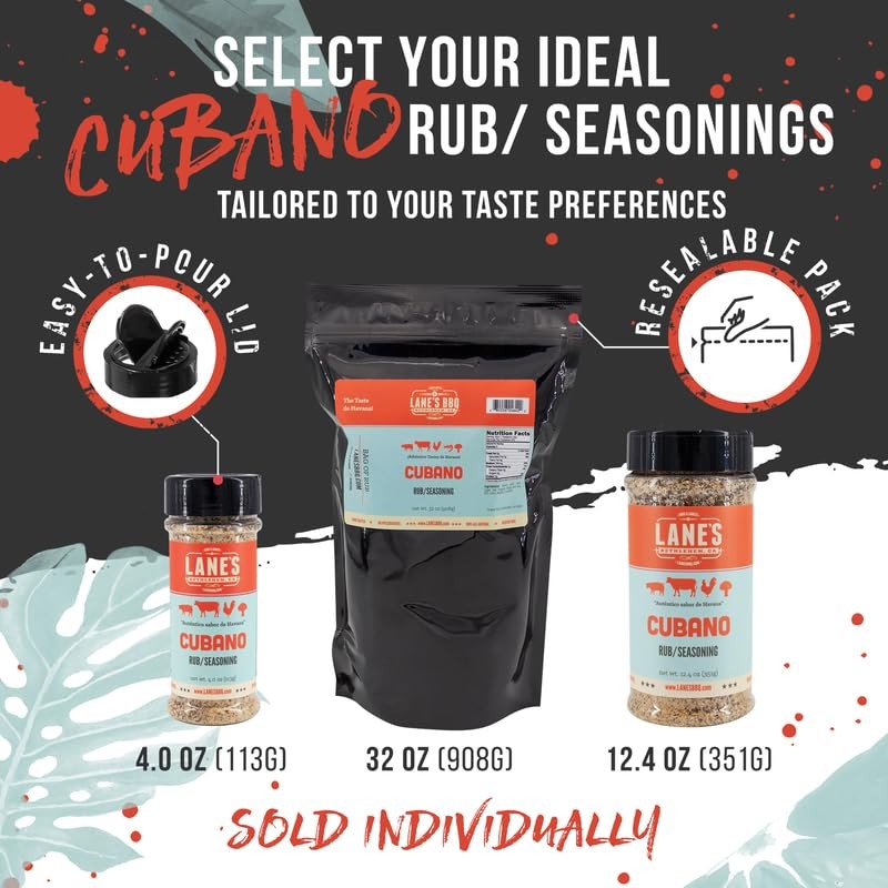 Lane's Cubano Cuban Seasoning Rub, All-Natural Cuban Spice Blend, Perfectly