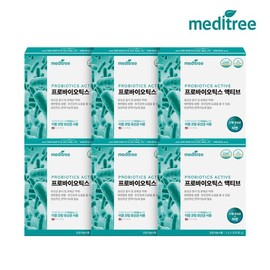 MediTree 프로바이오틱스 액티브 생유산균 17종 아연 6박스(180포/6개월분) Probiotics Active 17 Strains of Live Bacteria Zinc 6 Boxes (180 Packs/6 Months Supply)