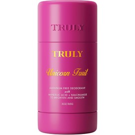 Truly Beauty Unicorn Fruit Desodorante Libre de Aluminio para Mujeres Con Aroma de Algodón de Azúcar - Desodorante Natural para Axilas Más Brillantes y Suaves - 3 Oz