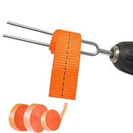 High-Efficiency Ratchet Strap Winder, Wrapper, Winding Machine, Anchor Rope Winder，Power Tool Steel Drill Attachment, Rolling Up Strap Rollers for Flatbed Trailer and Trucker - for Up to 4 Inchs