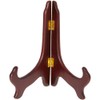 Bard's Hinged Dark Wood Plate Stand, 7" H x 6"