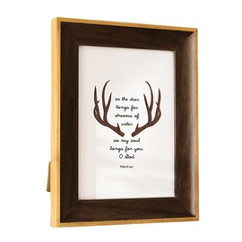 marysgift Photo Frames 6x8 Brown Wooden Deep Picture Frame with Thick Edge for Christmas Family Friends Gifts (Wood + Brown,8")