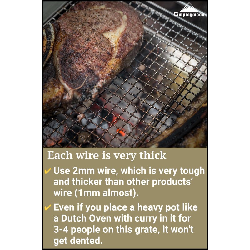 CAMPINGMOON Camping Cooking Grates for MT-055 (MT-055-W2)