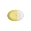 Tranquillo Rustic Oval Ceramic Soap Dish Yellow with Holes for