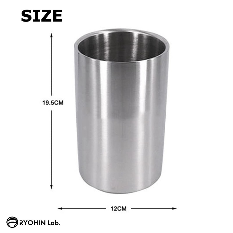 RYOHIN Lab Wine Cooler, Cold Retention, Stainless Steel, Double Wall