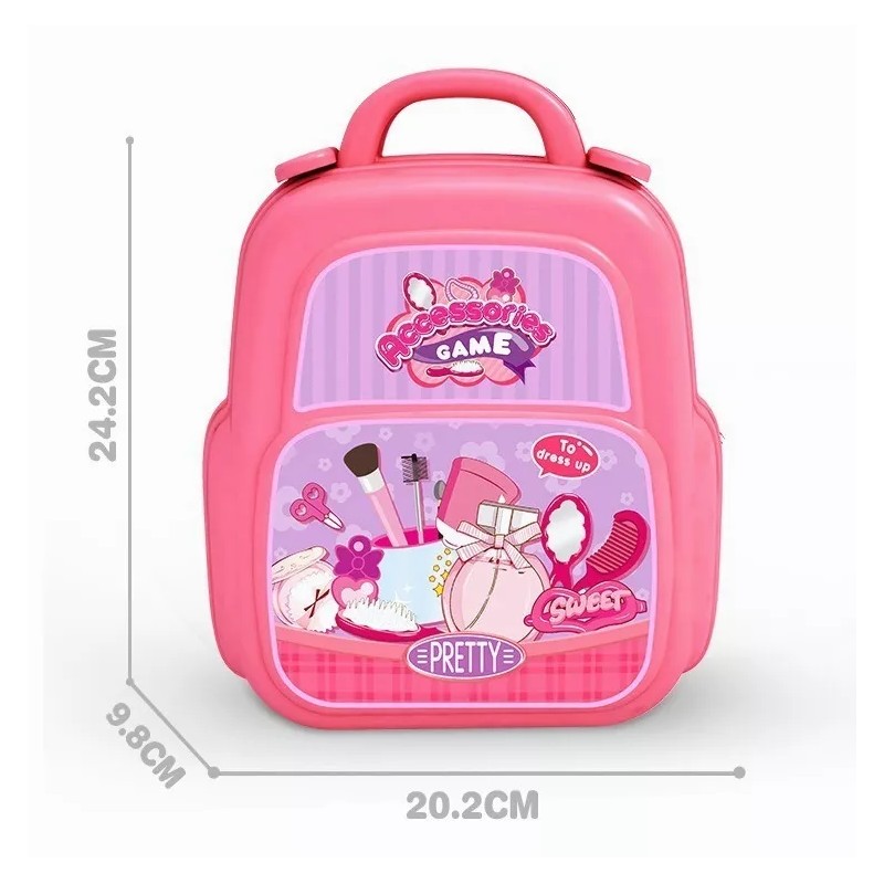 Ugaaiya Mochila Niña Maquillaje Juguete 21 Piezas Fingir Juguete