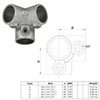 WITTKOWARE Pipe connector made of galvanised malleable cast iron, for