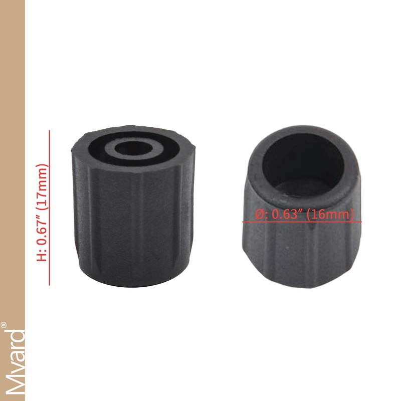 Myard 3/4" Anti-UV Black Baluster Connectors 50pcs for 25 Round