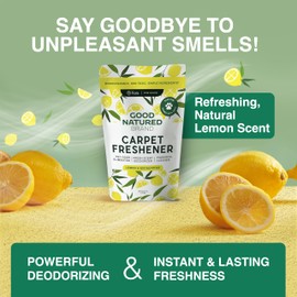 Good Natured Brand Carpet Deodorizer & Freshener Powder | Pet Odor Eliminator for Strong Odor & Pet Urine | Fresh Natural Lemon & Eucalyptus Scent | Biodegradable, Safe for Homes with Pets - 47oz