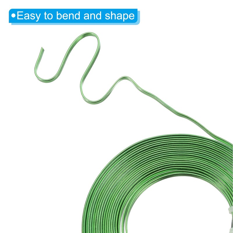PATIKIL 16.4 Feet Flat Aluminum Wire, 18 Gauge Bendable Anodized