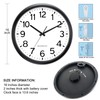 Caysie 16 Inch Sealed Large Outdoor Clock Waterproof, Silent Battery