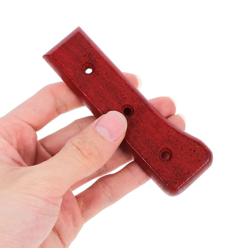 DOITOOL 2Pcs Pear Wood Knife Replacement Handles with Nuts Ergonomic