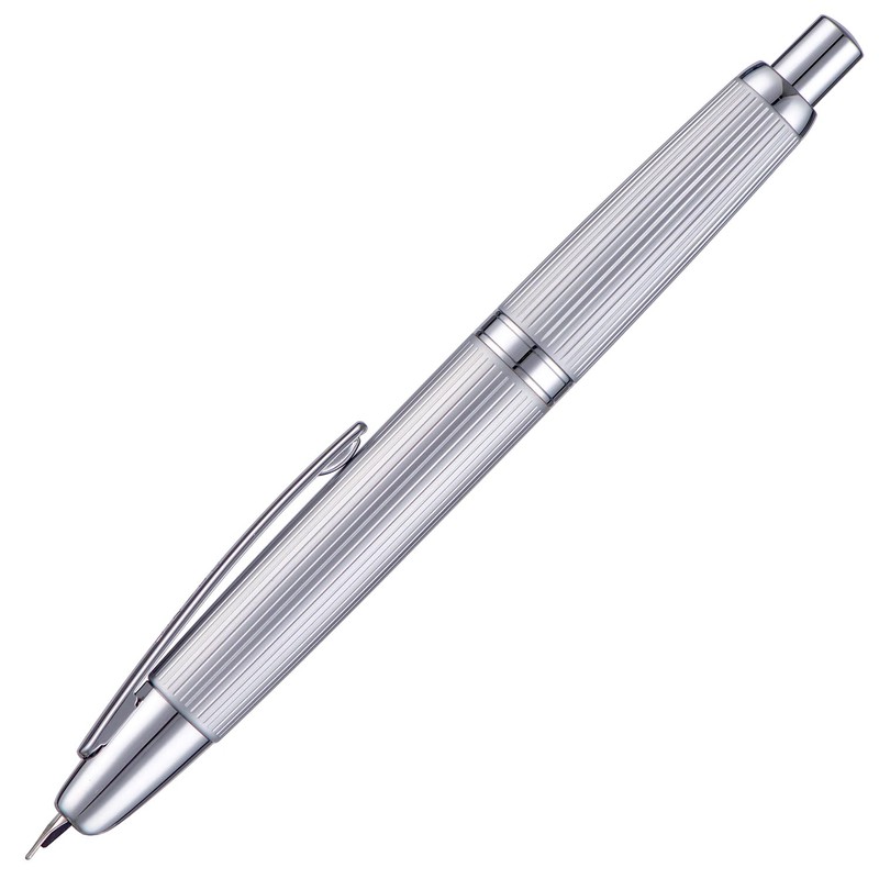 Jinhao 10 Series Press Fountain Pen Brushed Matte Chrome Retractable