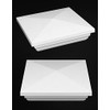 QWORK Vinyl Fence Post Cap, 4 Pack 4" x 4"