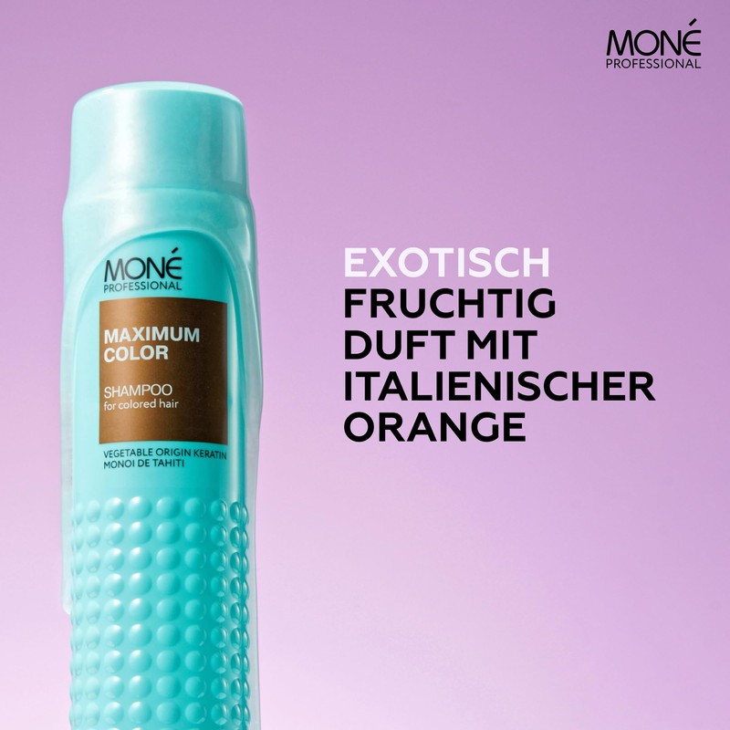 MONÉ Professional Keratin-based Shampoo for Coloured Hair - Extra Shine