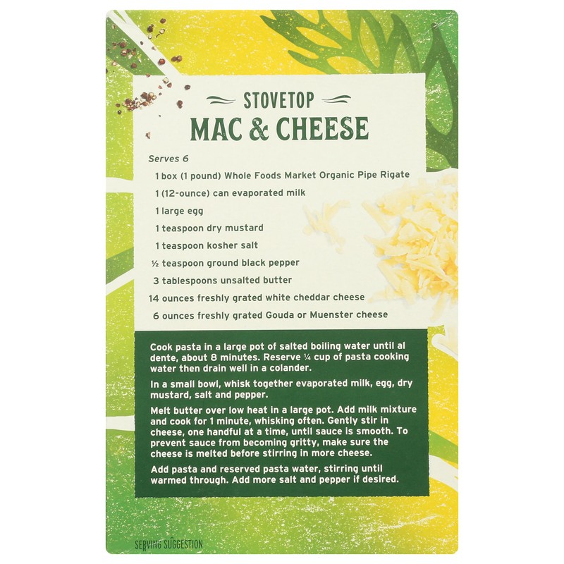 Whole Foods Market, Organic Pipe Rigate, 16 Ounce