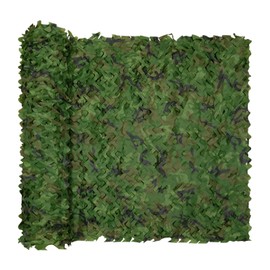 HYOUT Camo Netting Bulk Roll Camouflage Net Ghillie Hunting Blind Camping Sunshade, Military Army Party Decoration, Woodland 5x19.7ft