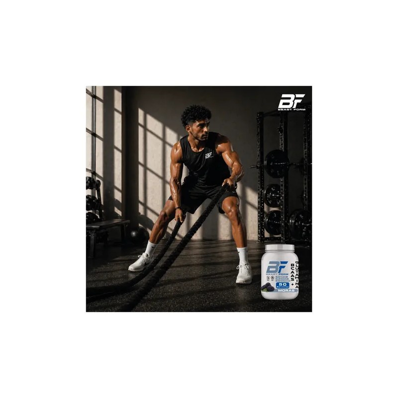 Aminoácidos Bcaas + Glutamina Beast Form 1kg De 50 Serv.