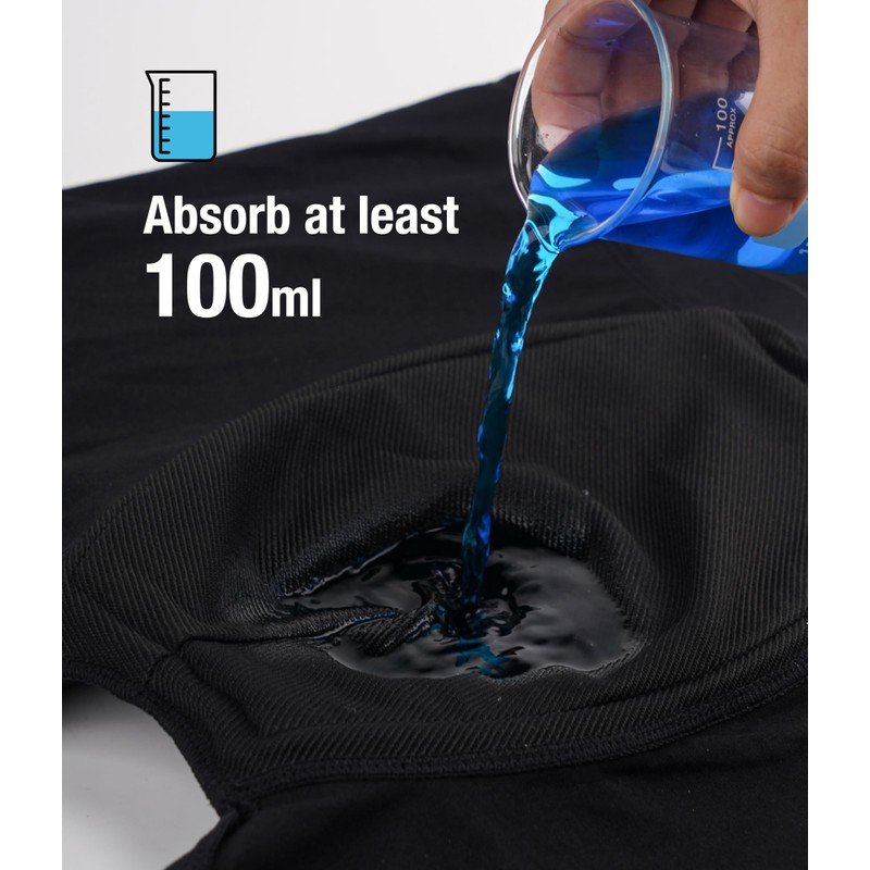 YESWEL Incontinence Underwear Long Leg For Men, 100ML Absorbent Cotton